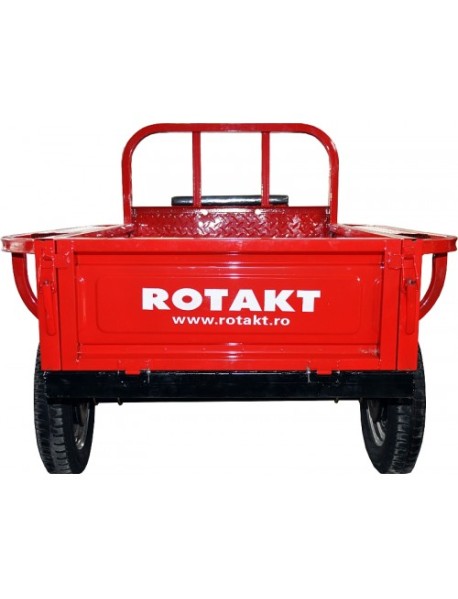 Remorca motocultor Rotakt REM400-1, capacitate 400 kg, basculabila