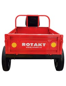 Remorca motocultor Rotakt REM400, capacitate 400 kg, basculabila