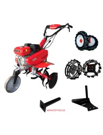 Motosapa ENERGO H75, roti cauciuc, plug, roti metalice, cilindree 212 cm3, putere nominală: 7 CP, greutate: 77 kg