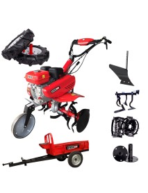 Motosapa ENERGO H75, roti cauciuc, 4 accesorii, remorca ENERGO, putere nominală 7 CP, capacitate rezervor 3.6 L, greutate: 77 kg