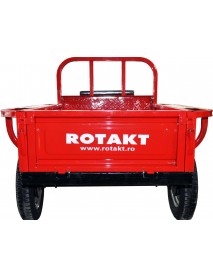 Remorca ROTAKT REM400, capacitate incarcare: 400 kg, suspensie foi de arc, greutate: 107 kg, sistem de basculare, frana mecanica pe tambur